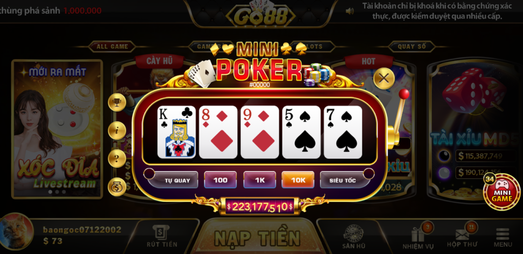 Mini Poker tại go88